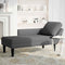 vidaXL - Chaise - longue - met - kussen - corduroy - stof - donkergrijs