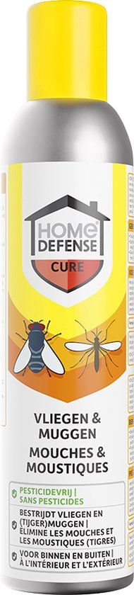 Home Defense - Vliegen en Muggenspray 300ml - Pesticidevrij - Binnen en Buiten
