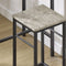 SoBuy OGT10-HG - Bistrotafelset - 1 Tafel + 2 Krukken - Grijs (3-delig)
