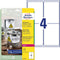Avery L4774-8 - Folie-etiketten 99,1 x 139 mm - Weerbestendig - Wit (32 stuks)