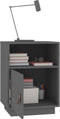 vidaXL - Nachtkastje - 40x34x55 - cm - massief - grenenhout - grijs
