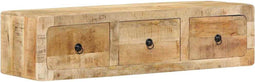 vidaXL - Tv-wandmeubel - 100x32x25 - cm - massief - hout - ruw - mangohout