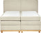 DYNASTY - Boxspringbed - Lichtbeige - 160 x 200 cm - Polyester