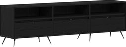 vidaXL - TV-meubel - Zwart - 150x30x44,5 - cm - Bewerkt - hout