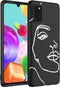 iMoshion Hoesje Geschikt voor Samsung Galaxy A41 Hoesje Siliconen - iMoshion Design hoesje - Wit / Zwart / Line Art Woman White