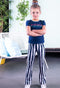 B. Nosy Kids - Meisjes Broek - Flair pants met zebra print - Maat 140