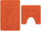 vidaXL - 2-delige - badmat - set - in - oranje - met - antislip - van - polypropyleen