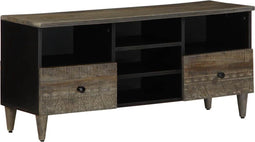 vidaXL - Tv-meubel - 100x33x46 - cm - massief - mangohout - zwart