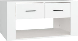 vidaXL - Salontafel - 80x50x40 - cm - bewerkt - hout - wit
