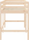vidaXL - Kinderhoogslaper - met - ladder - 80x200 - cm - massief - grenenhout