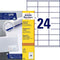 Avery Zweckform - Witte etiketten - 70 x 35 mm (LxB) - 2400 stuks (100 vellen)