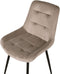 Set van 2 eetkamerstoelen MELROSE Fluweel Taupe