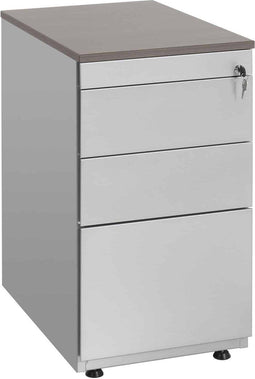 Ladeblok met 3 lades (incl. pennenlade) kleur Wit (RAL9010) topblad Speciale Kleur