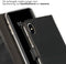 Selencia iPhone Xs - Echt Lederen Bookcase - 3 Pashouders - Zwart