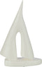 J-Line decoratie Zeilboot - porselein - wit - small