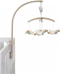 Little Dutch - Houten Muziekmobiel - 5 gansjes - Wit