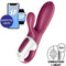 Satisfyer, Bluetooth Rabbit, Hot Bunny, 17,5 cm, met app, met warmtefunctie, 2 motoren, gemaakt van siliconen
