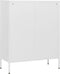 vidaXL - Ladekast - 80x35x101,5 - cm - staal - wit