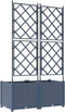 vidaXL - Ligbed - met - Trellis - 2 - stuks - Grijs - 80x40x143 - cm