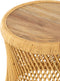 J-Line bijzettafel Cylindrisch - rotan - naturel
