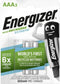 Energizer E300624300 - Oplaadbare batterij AAA - NiMH 800mAh - Zilver