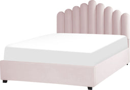 VINCENNES - Bed met opbergruimte - Roze - 160 x 200 cm - Fluweel
