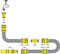 C.K G7918 Messing 2-weg verdeler 24,2 mm (3/4) binnendraad, Steekkoppeling