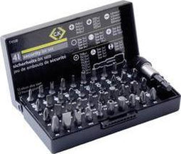 C.K T4508 Bitset 41-delig Plat, Kruiskop Phillips, Kruiskop Pozidriv, Zesrond-TX BO, Veeltand (XZN), Spanner, Torque, T
