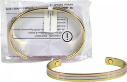 C., T. - Magneet Armband of Ring - Serie - Driekleurig - Zilverkleurig, Goudkleurig & Rosékleurig