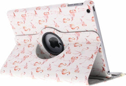Tablet Hoes Geschikt voor iPad Air 2 (2014) - 360° Draaibare Design Bookcase - Roze / Meerkleurig /Flamingo