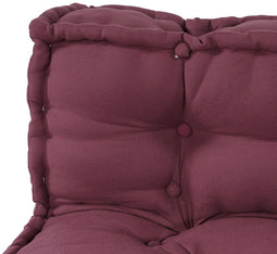 vidaXL - Pallet - Sofa - Kussen - met - Armleuningen - en - Rugsteun - - - Rode - Stof