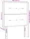 vidaXL - Hoofdbord - Knop - Gepoft - Zwart - 80 - cm - Stof