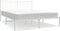 vidaXL - Bedframe - met - hoofdbord - metaal - wit - 150x200 - cm