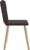vidaXL - Eetkamerstoelen - 2 - st - stof - donkerbruin