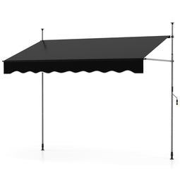 Coast Klemmzonnescherm - Handmatig - Hoogteverstelbaar 210-300 cm - Zwart