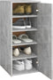 vidaXL - Schoenenkast - 32x35x70 - cm - bewerkt - hout - betongrijs