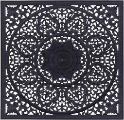 PTMD Wandpaneel Sina - 90x2x90 cm - MDF - Zwart