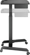 VDD Gaming - Zit Sta Bureau - Verrijdbaar - In hoogte verstelbaar 76-113 cm - Zwart - Bureaublad 80 x 58 cm