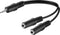 Goobay 3,5mm Jack stereo audio splitter - zwart - 0,20 meter