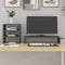 vidaXL - Monitorstandaard - 81x20x30 - cm - massief - grenenhout - grijs