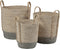 BePureHome Indian Corn Baskets - Naturel/Grijs - Set van 3
