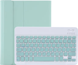 C098B Afneembaar ABS Ultradunne Candy Colors Bluetooth-toetsenbord Beschermhoes voor iPad Air 4 10,9 inch (2020), met standaard en penhouder (groen)