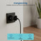 Gologi Slimme stekker - Smart plug - Energieteller - WIFI - Google Home & Amazon Alexa - Zwart
