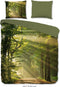 Katoenen Dekbedovertrek - 140x220cm - Tweepersoons - Inclusief Kussenslopen - 100% Katoen - Groen