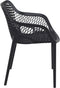Tuinstoel - Siesta Air XL Stapelbaar - Met Armleuning - Zwart Design