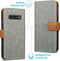 iMoshion Hoesje Geschikt voor Samsung Galaxy S10 Hoesje Met Pasjeshouder - iMoshion Luxe Canvas Bookcase - Grijs
