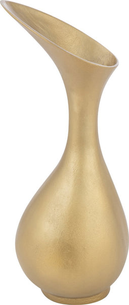 J-Line vaas Olivia - aluminium/metaal - goud - medium