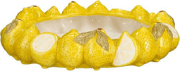 Mica Decorations Schaal Schaal - 30.5x30.5x7 cm - Dolomiet - Geel