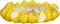 Mica Decorations Schaal Schaal - 30.5x30.5x7 cm - Dolomiet - Geel