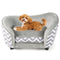 Coast Deluxe - Honden- en Kattenbank - Comfortabele Sofa met Opbergruimte - Grijs/Wit